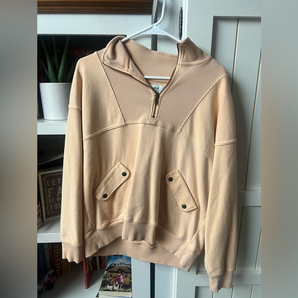 Small Orange/Yellow Aerie Buttoned Sweater